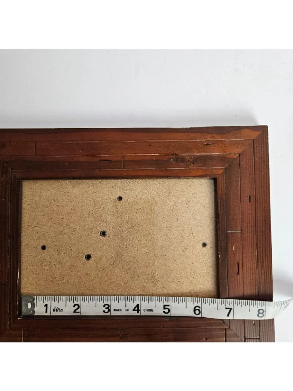 Photo Frame 5x7 Rustic Look Faux Wood Picture Frame Brown Tabletop Wall Hanging